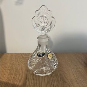 Crystal Clear Art Glass Perfume Bottle